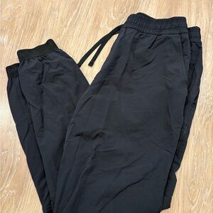 Outdoor Voices Black Track Joggers with Drawstring Waist